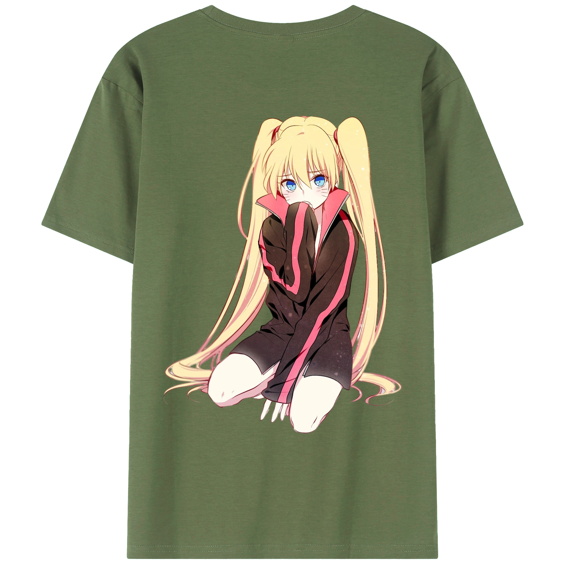 （画像用） NARUTO -ナルト- うずまき ナルト Uzumaki Naruto 綿100％ メンズ半袖Tシャツ（バックプリント） 通気性